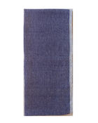 Blue fabric swatch on a white background