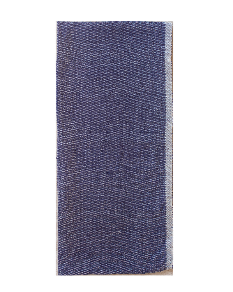 Blue fabric swatch on a white background