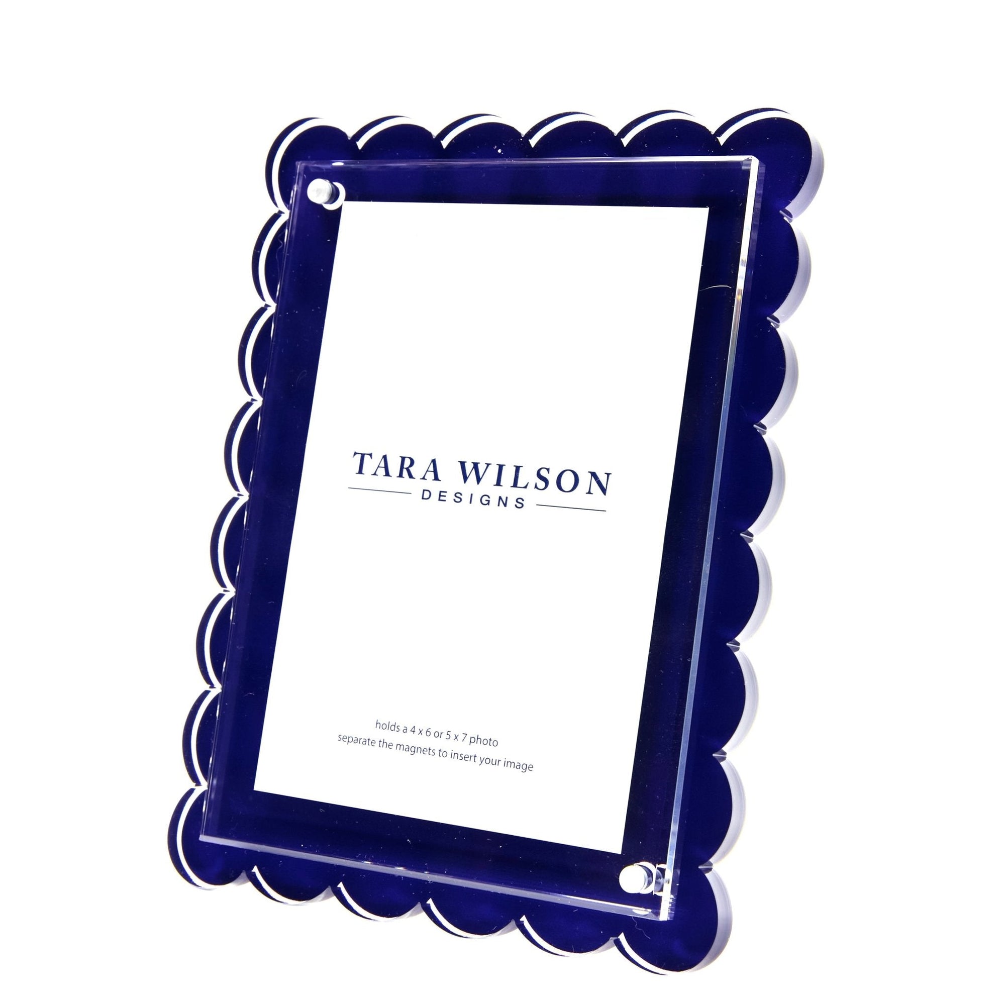 Navy Acrylic Scallop Frame