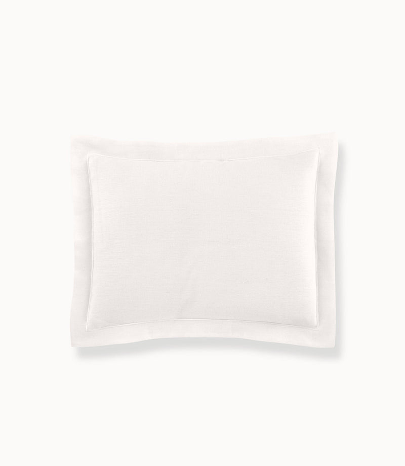 Rio Linen Decorative Pillow-Throw Pillows-Peacock Alley-Bolster-White-Corded-Hamptons Blue