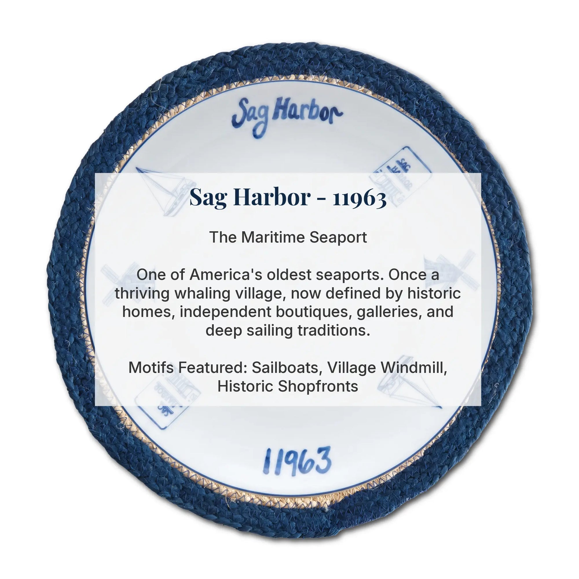 Hamptons Town Dinner Plates - Set of 4