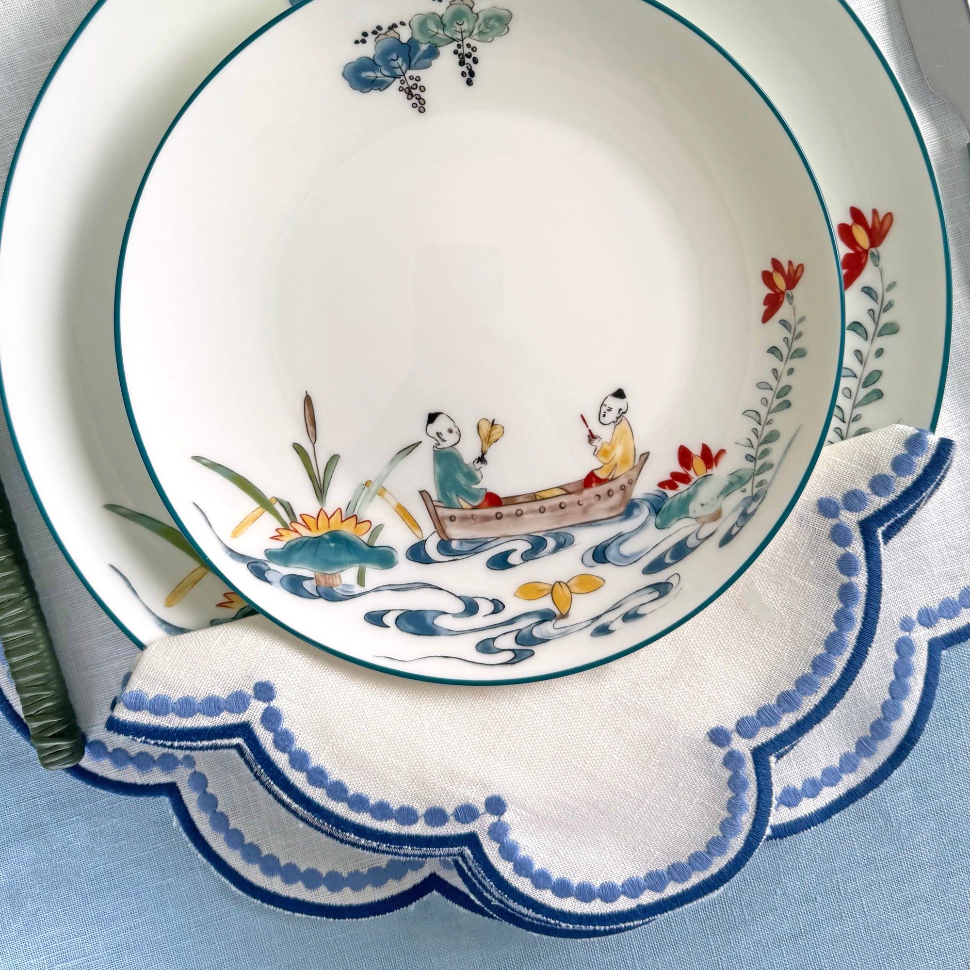 Lilibeth White & Blue Napkin - Set of 4