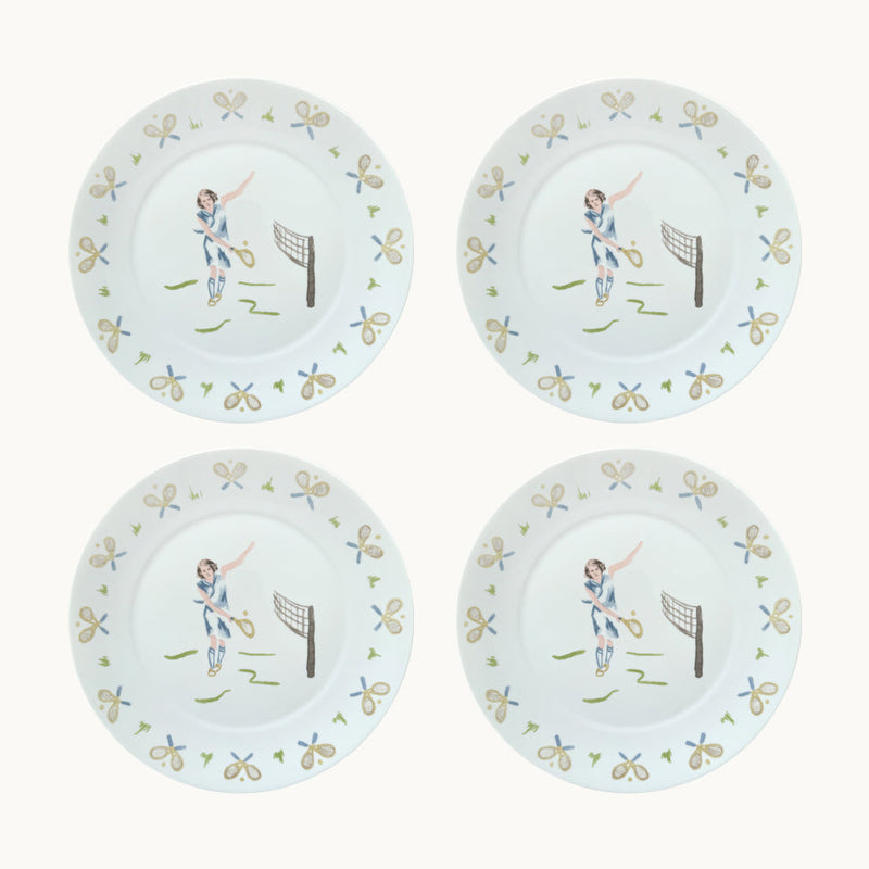 Tennis Lady Dinner Plate - Set of 4