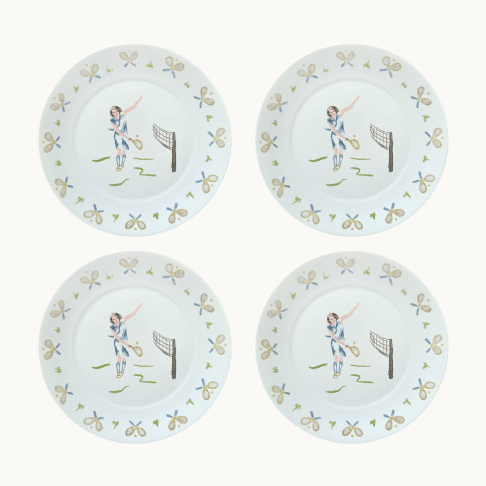 Tennis Lady Dinner Plate - Set of 4