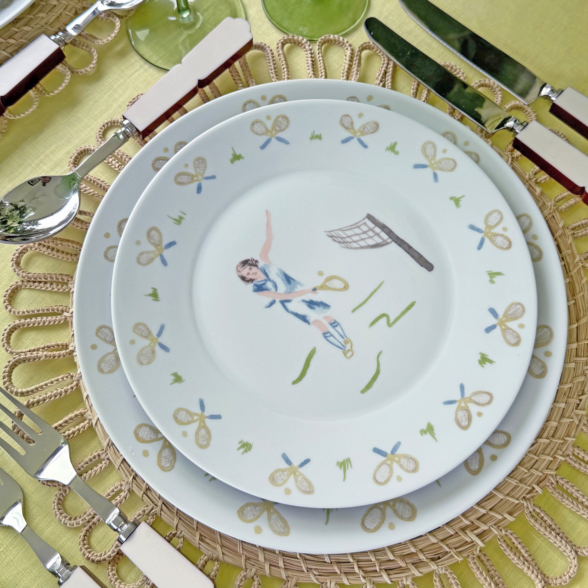 Tennis Lady Dinner Plate - Set of 4
