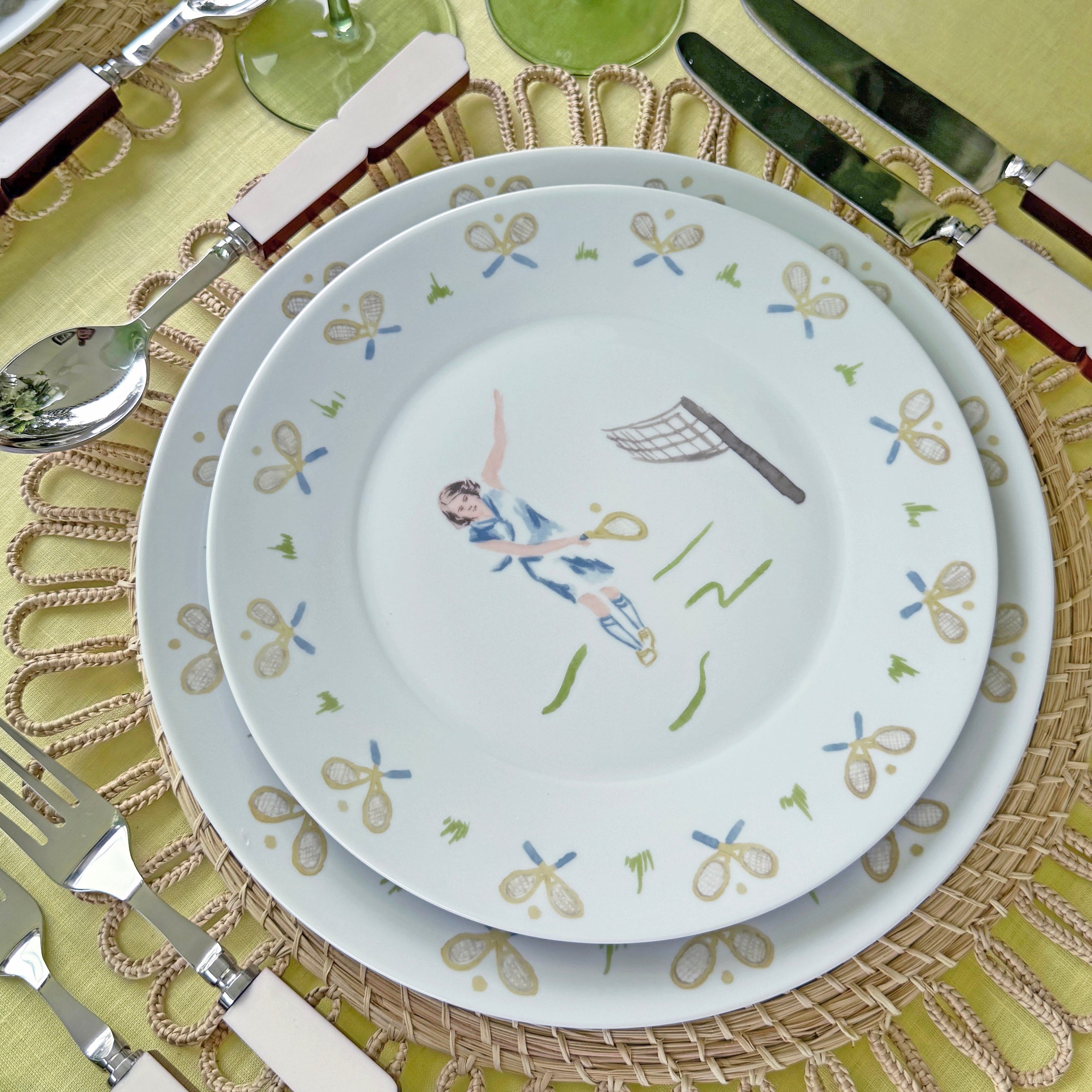 Tennis Lady Dinner Plate - Set of 4