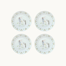 Tennis Lady Dessert Plate - Set of 4