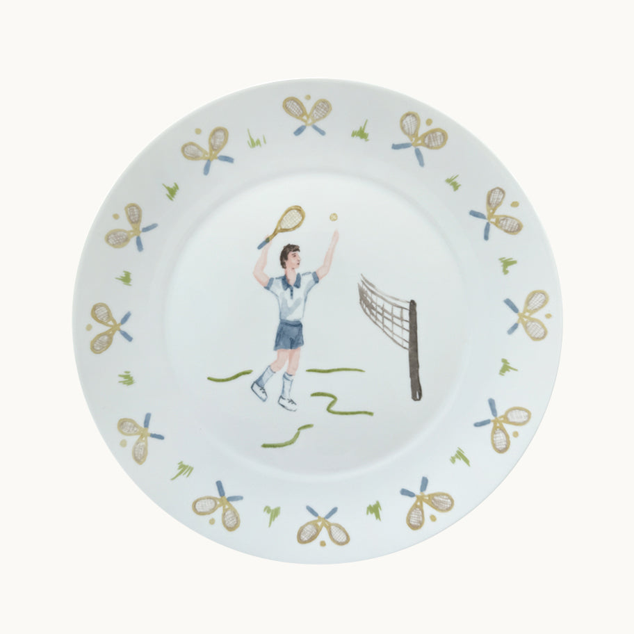 Tennis Gentleman Dinner Plate - Set of 4