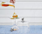 Honey Bee Glass Covered Cake / Dessert Stand Short - 11.5" H x 6" D