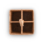 Hand Woven Rattan Wicker Flatware Caddy