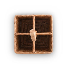 Hand Woven Rattan Wicker Flatware Caddy